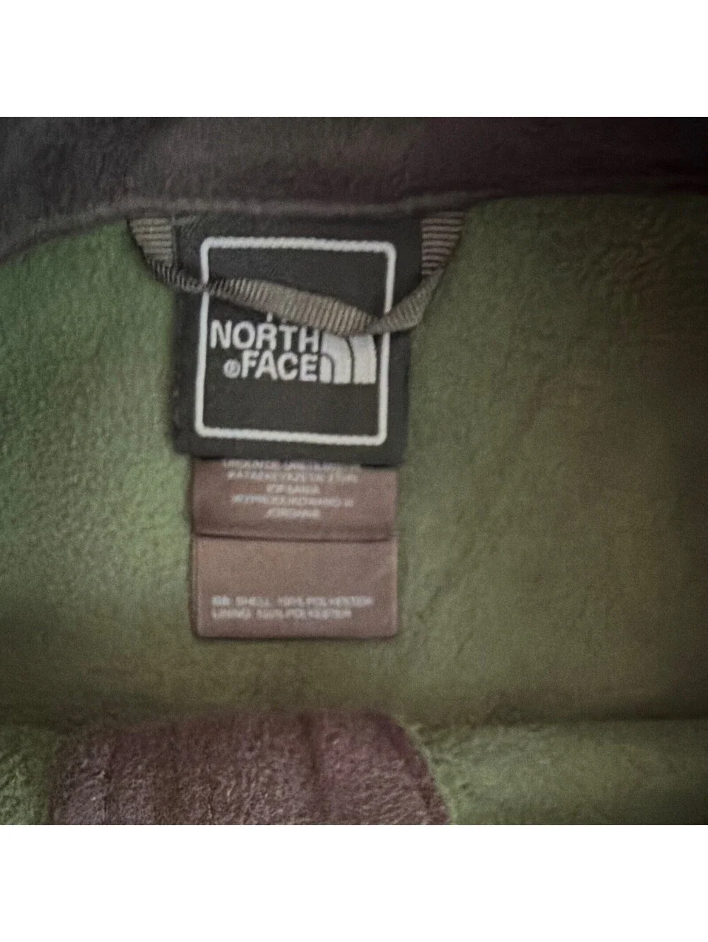 The North Face Men's Green Solid Full Zip Logo Jacket Pockets Size XL/TG